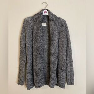 Pins & Needles Charcoal knit wool blend open front Cardigan with pockets